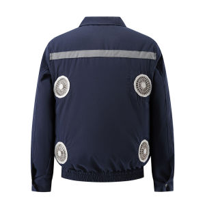 Cooling Jacket Summer Air Conditioning Room Clothes Mens and Womens Long-Sleeved Four Fan Workers Work Refrigeration Clothes Cross-Border Batch