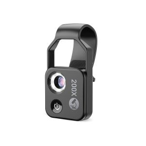 APEXEL HD กล้องจุลทรรศน์กำลังสูง200x เลนส์ซูม LED ด้วย CPL สำหรับสมาร์ทโฟนทุกแบบ