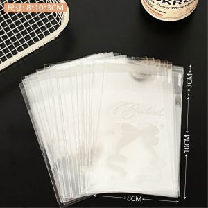 50pcs Cute Puppy Packaging Bag Self-sealing Bag Frosted Transparent Cartoon Candy Bag