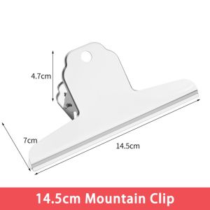 CUFEI Multi-size Metal Binder Clips Round/Flat/Mountain Head Stainless Steel Ticket Bill Clamp Simple Paper Clips Students