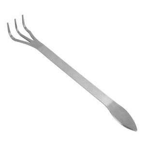 24cm Stainless Steel Root Rake Loosen Soil Bonsai Tree Rake Or Hook W/ Handle Garden Bonsai Soil Turning Tool Gardening Tools