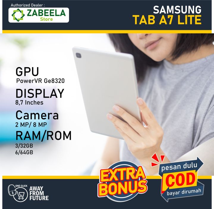 Samsung Tab A7 Lite 3/32 [Ram 3gb Rom 32gb] Garansi Resmi Lazada
