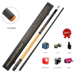 KONLLEN Billiard Carbon Fiber Pool Cue Stick 12.5mm Tip 3*8/8 Joint Pin Professional Taper Leather Grip Billiard Cue Kit