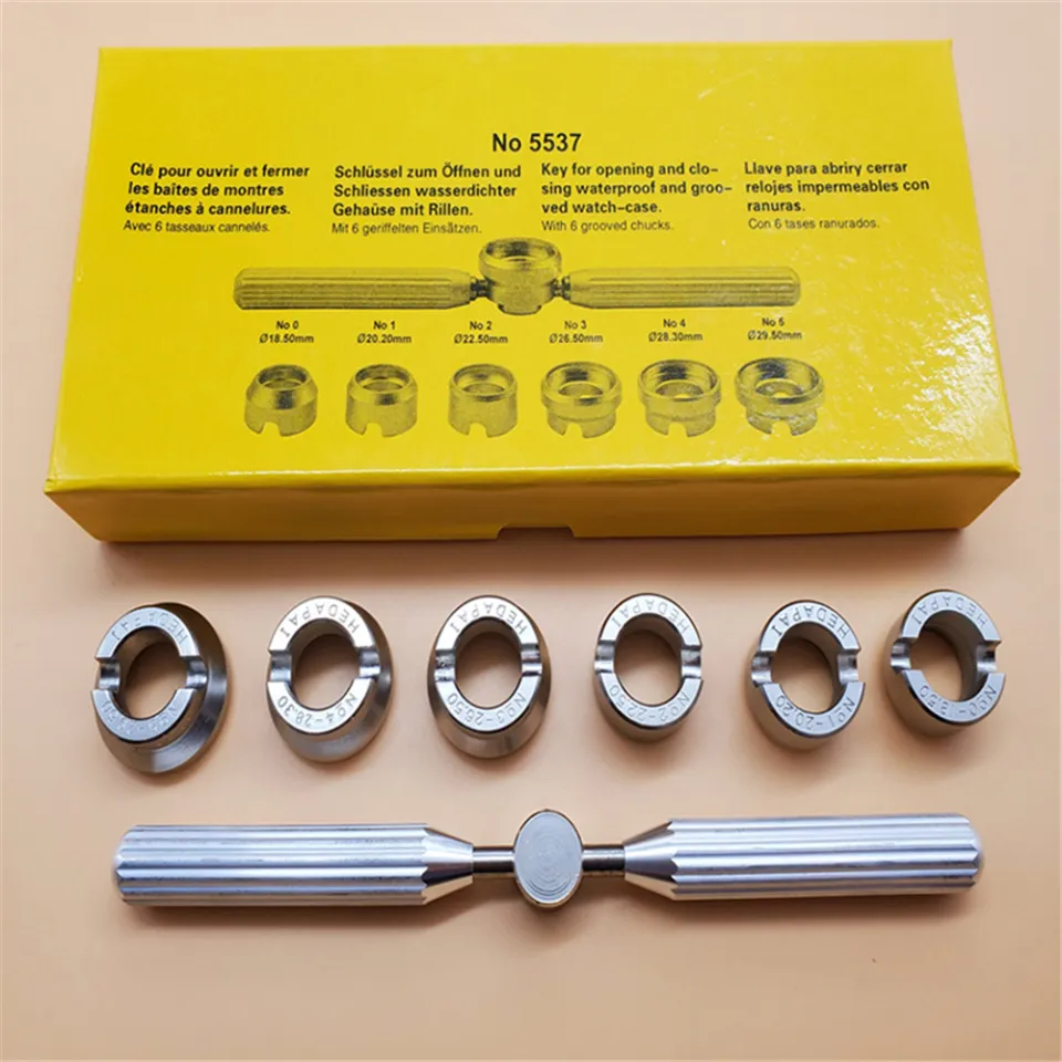 Watch repair tool 5537 7-piece watch opener for Rolex D camel