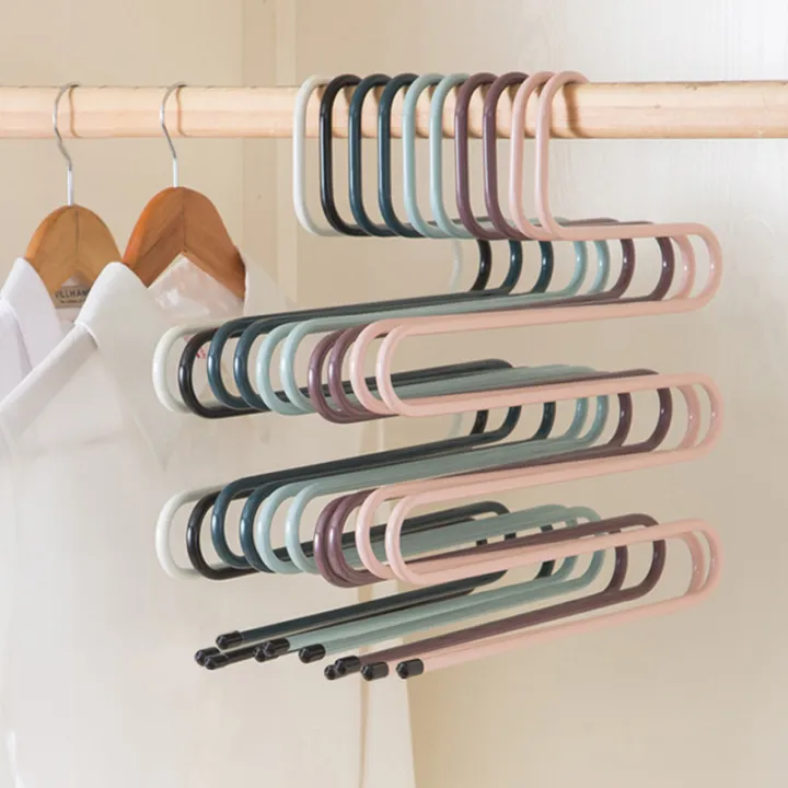 S-SHAPE5%20Layer%20Pants%20Hanger-Pants%20Trousers%20Hanger%20Multi%20Clothing%20Towel%20Storage%20Rack%20Closet%20Space%20Saver%20-%20Image%209