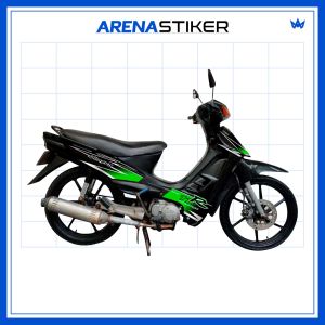 SH29c Sticker Shogun Kebo Stiker Striping Lis Suzuki Shogun Kebo 110 R Variasi Retro Design Racing Lz