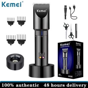 Người đàn ông có thể sạc lại hiệu Kemei đồ cắt tóc chạy điện Màn hình LCD gốm KM-3293