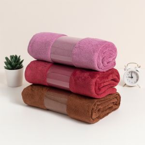 ผ้าเช็ดตัว ผ้านาโน ผ้าขนเป็ด ผ้าขนหนูอาบน้ำ ขนาด 70x140 cm ราคาถูก ผ้าเช็ดตัวซับน้ำ ไม่เป็นขลุย สีสวยสดใส