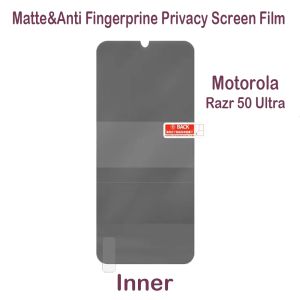 【🔥SG🔥】RICHMENTMALL Matte Privacy Hydrogel Film For Motorola Razr Fold Motorola Razr 50 ultra Matte Anti0-spy Soft TPU Hydrogel Screen