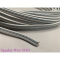 สายไฟ SPEAKER WIRE สายอ่อนสีเทา สายคู่ มีปลอก (แบ่งขายเป็นเมตร). 