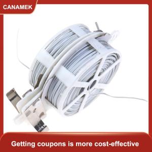 【CANAMEK】 1 chiếc (50m) Dây buộc cây trong vườn đa năng màu trắng chắc chắn có lõi dây thép bọc nhựa