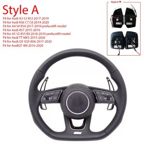 mv1 For Audi A4 B9 A3 A6 C8 A6L Q6 Q7 A7 A7L A8L S6 S7 S8L RS6 RS7 TT Car Steering Wheel  Paddle Shifter Carbon Fiber 9Q3T6