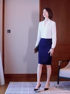 High-End Black Shirt Women Collarless Long-Sleeved Autumn New Style Professional Formal Wear Inner Base White OL Temperament Product Special Promotion㏇X0412