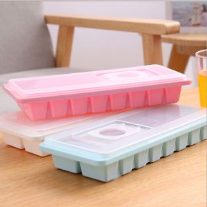 PICKIT 16 Cavity Kitchen Maker Box Drink Jelly Freezer With Lid Cube Mold Ice Tray