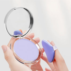 Oil Control Pressed Powder Transparent Brightening Powder Lavender Powder Cake Purple Powder Setting