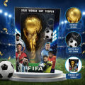 ชุดจำลองถ้วยรางวัลฟุตบอลโลก FIFA 2026 พร้อมพวงกุญแจลูกฟุตบอล ของสะสม ของขวัญสำหรับแฟนฟุตบอล. 