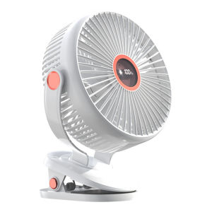 KONKA 20000mAh Portable Charging Clip Fan 720° Rotation Strong Wind Cooling Fan 8 Inch Large Size Table Fan with Light 大 风扇 夹扇