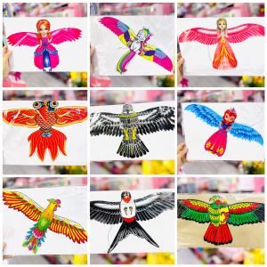 Diều cần câu cho bé vui nhộn diều mini có cuộn xoay cầm tay diều bằng nhựa dễ bay dễ dùng hoạ tiết hoạt hình dễ thương