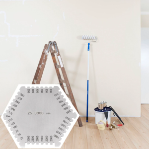 Độ chính xác cao thép không gỉ lục giác ướt phim Lược Công nghiệp 25-3000um ướt phim đo độ dày với quy mô