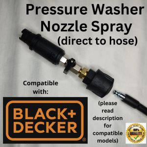 BLACK AND DECKER SHORT NOZZLE SPRAY PRESSURE WASHER DIRECT TO HOSE PW1400S PW1470TD BW13 BW15 BW17 POWER WASHER SPRAY TIP