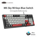 MageGee MK1 SKY98 TKL Mechanical Gaming Keyboard Blue/Red Switch Small Compact 87 98 Key 100% Anti-Ghosting LED Backlight Wired Gaming Keyboard for Laptop/Tablet/Desktop/PC/MAC OS. 