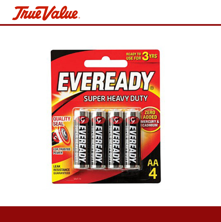 Eveready Super Heavy Duty Aa Battery 4pcs 1215bp4 Lazada Ph 6820