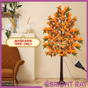 好运桔子树 150CM LED Orange Tree CNY Lighted Tree Mandarin Orange Fairy Light Tree Lamp Artificial Tree Festival Waterproof