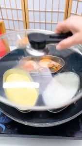 Nexlent Stainless Steel Household Food Steaming Bowl Fan Shaped Bowl Kitchen Accessories 1Pc