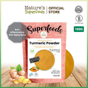Natures Superfoods Organic Turmeric Powder Spice (Higher Curcumin 5-6%) | 100g Pack l Anti-Inflammatory l High Antioxidant l Gluten-Free l 100% Pure