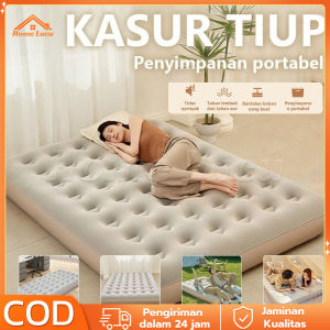 SET Kasur Angin / Air Bed Double Kasur Angin Bestway + pompa manual Bestway Paket Kasur Angin Double Biru/ Paket Kasur Tiup Air Bed Double