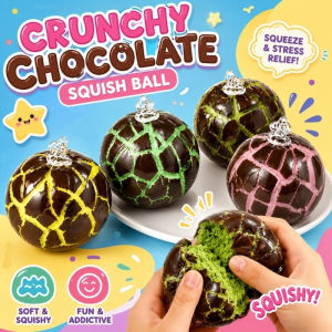 Mint Chocolate Squishy Ball Squeeze Toy Slow Rebound Crunchy Texture Audible Pop Stress Relief Desk Gift