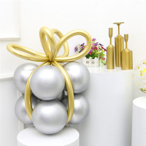 Balon Latex Bentuk Kado Diy Balon Gift Box Warna Warni Doff Metalik Chrome Macaron
