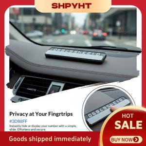 SHPYHT✨ Double Number Car Temporary Parking Card Removable Magnetic Number Plate Creative Design for Quick Contact Home Office Public Parking Solution
