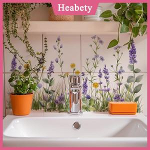 Heabety  Mô hình hoa tươi chìm khu vực nền tường Sticker Phòng tắm tường trang trí tự dính có thể tháo rời không thấm nước sáng tạo Sticker