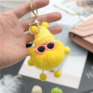RVGCHC SHOP Lovers Elf Rex Rabbit Hair Pendant Kawaii Fashion Creative Bag Pendant Bag Accessories Diy Couples Keychain