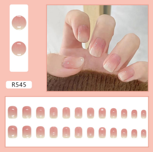 24 Pcs Artificial Fake Nails Set Matte Fake Nail Glue Nail Sticker Long Nail Art Design Acrylic Beauty Nail Fashion Wedding Short Nails