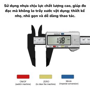 Thước Kẹp Điện Tử 150mm Màn Hình LCD – Thước Cặp Kỹ Thuật Số 0–150mm | Đo Đường Kính Độ Dày