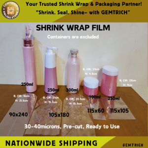 200pcs Shrink Wrap Plastic Packaging Shrinkable Plastic Sealer Film for Plastic Bottle Containers
