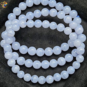 Collection Grade Blue Lace Agate Bracelet - Icy