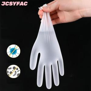 JCSYFAC 50 100Pcs Cao Su Miễn Phí Găng Tay TPE Găng Tay Dùng Một Lần Trong Suốt Không Trượt Axit Làm Việc An Toàn Thực Phẩm Cấp Hộ Gia Đình Làm Sạch Găng Tay