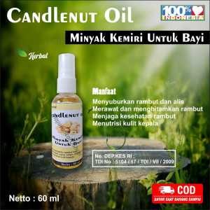 Minyak kemiri murni penyubur rambut bayi 60 ml