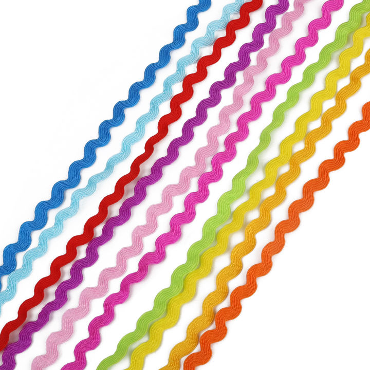 15Yard/Bag 8mm Multicolor Terylene Ribbon Ric Rac Zig Zag Lace Trim ...
