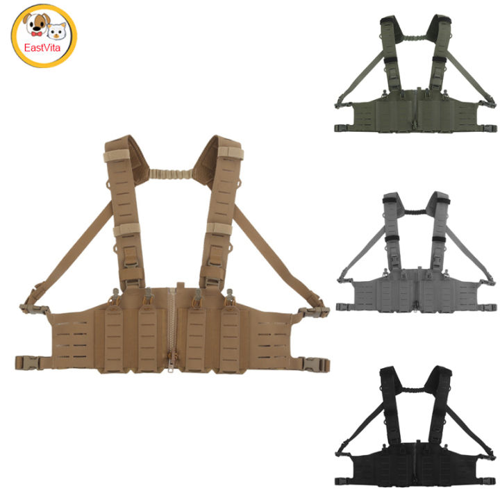 Outdoor Chest Rig Vest Adjustable Molle Chest Rigs Amphibious Module ...