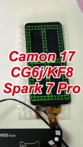 หน้าจอ Tft LCD Pantalla สำหรับ Tecno Camon 17 CG6j Spark 7 Pro KF8 เปลี่ยนหน้าจอซ่อมแซมแผงที่เสียหาย