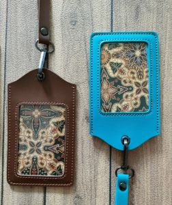 Name Tag id card holder kulit Slot 1