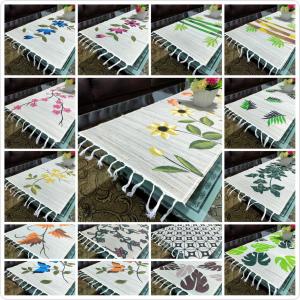 Taplak Meja Ruang Tamu 35x95cm Lukis