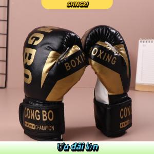 SHNGki Trẻ em 6oz đấm bốc chuyên nghiệp đào tạo sparring găng tay PU da trẻ em thoáng khí Muay Thái đấm Karate đào tạo găng tay