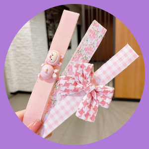 sét 3 bờm cài tóc dán dính cho bé siêu đáng yêu