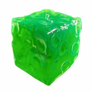 YUONG Coconut Oil Cheese Squishy Toy Square Super Soft Cheese Cube Ball Transparent 7.5cm Sensory Fidget Ball Desk Toy