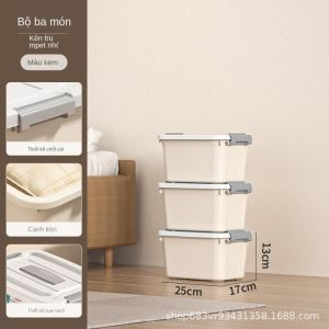 Hộp đựng đồ đa năng phong cách kem sữa nhiều kích cỡ từ nhỏ đến siêu lớn có bánh xe di chuyển sắp xếp quần áo và đồ gia dụng gọn gàng chất liệu bền chắc